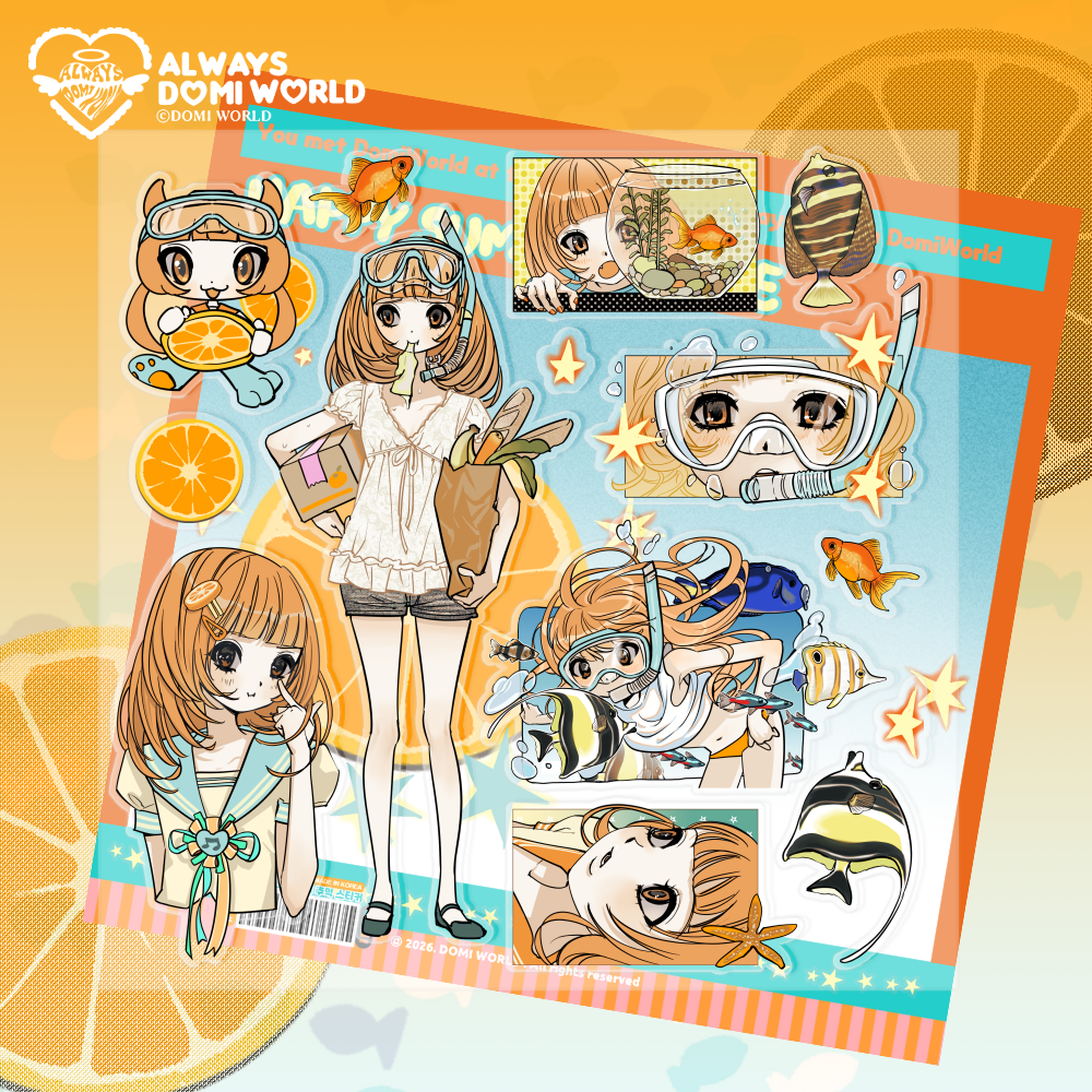 DOMI World Orange Summer Memories Sticker