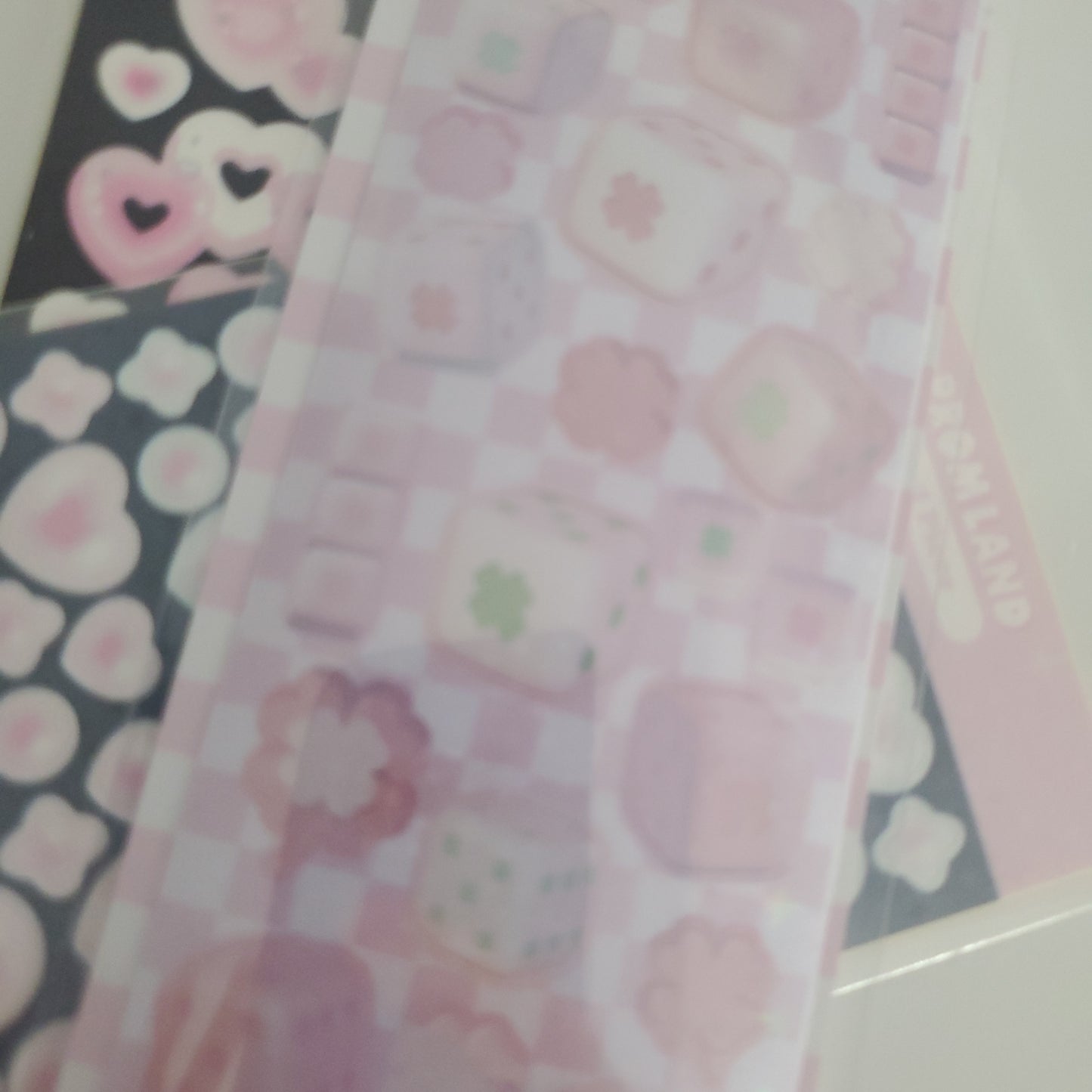 Fluffy Mark Pastel Pink Dice Sticker