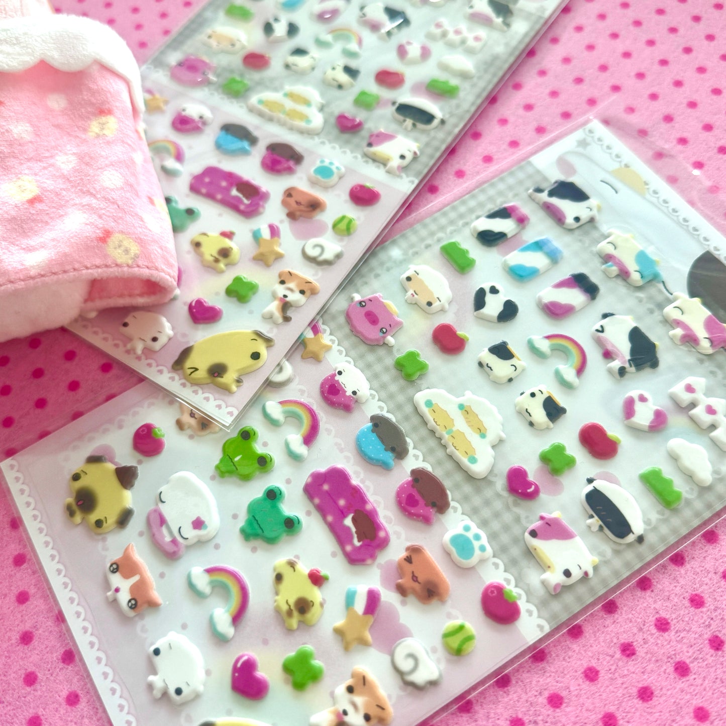 Happy Nyang Day Puffy Animal Sticker