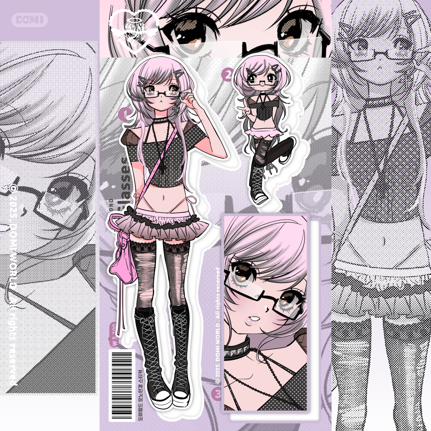 Domi World Mono Glasses Sticker