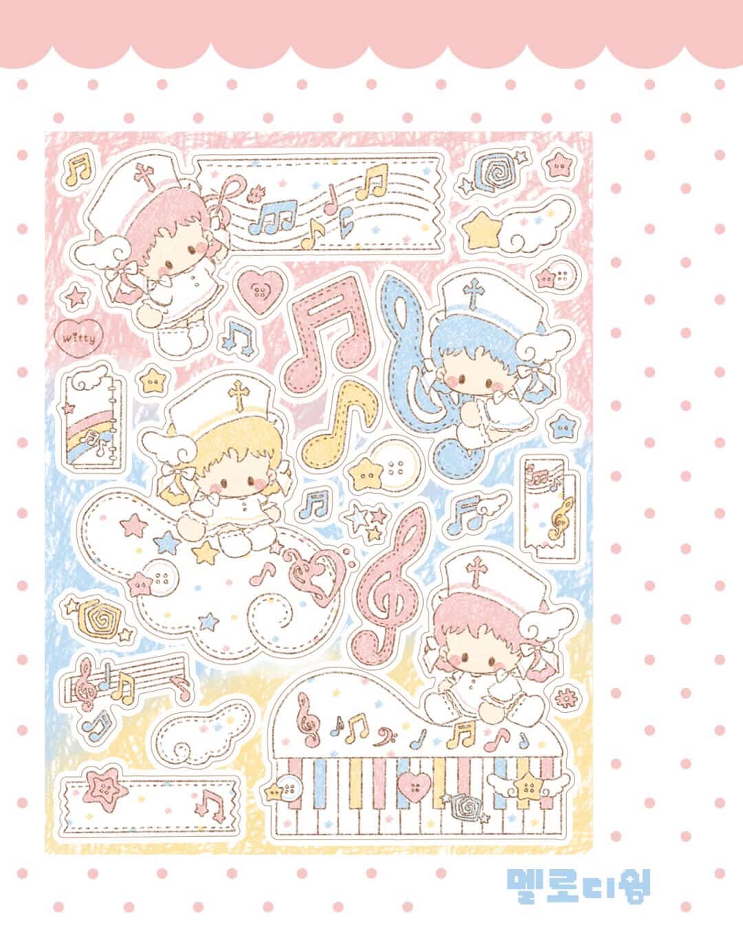 Cotton Danchoo Patchwork Angel Sticker