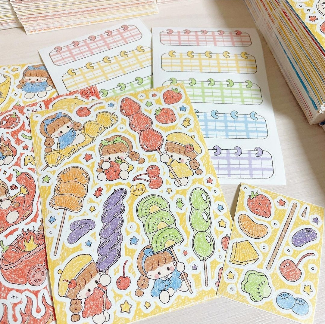 Cotton Danchoo Tanghulu Fruit Sticker