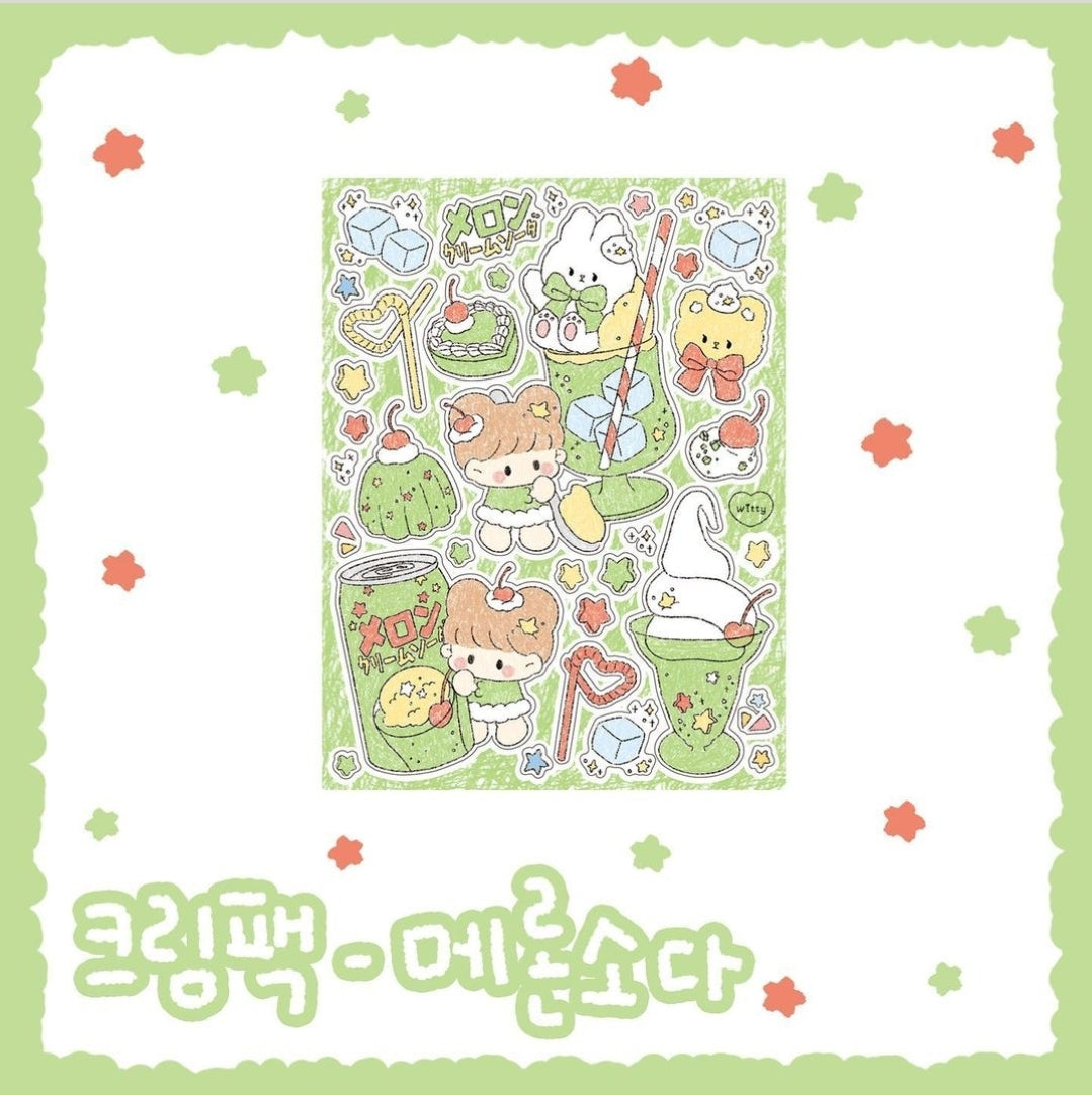 Cotton Danchoo Melon Soda Sticker