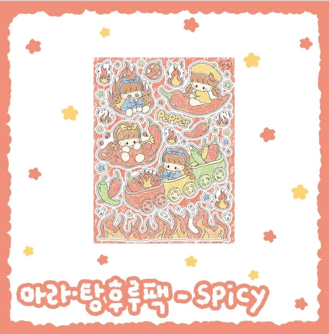 Cotton Danchoo Spicy Pepper Food-Themed Sticker
