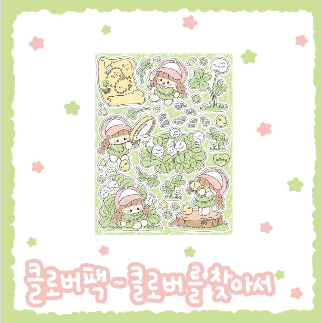 Cotton Danchoo In Search of Clover Sticker