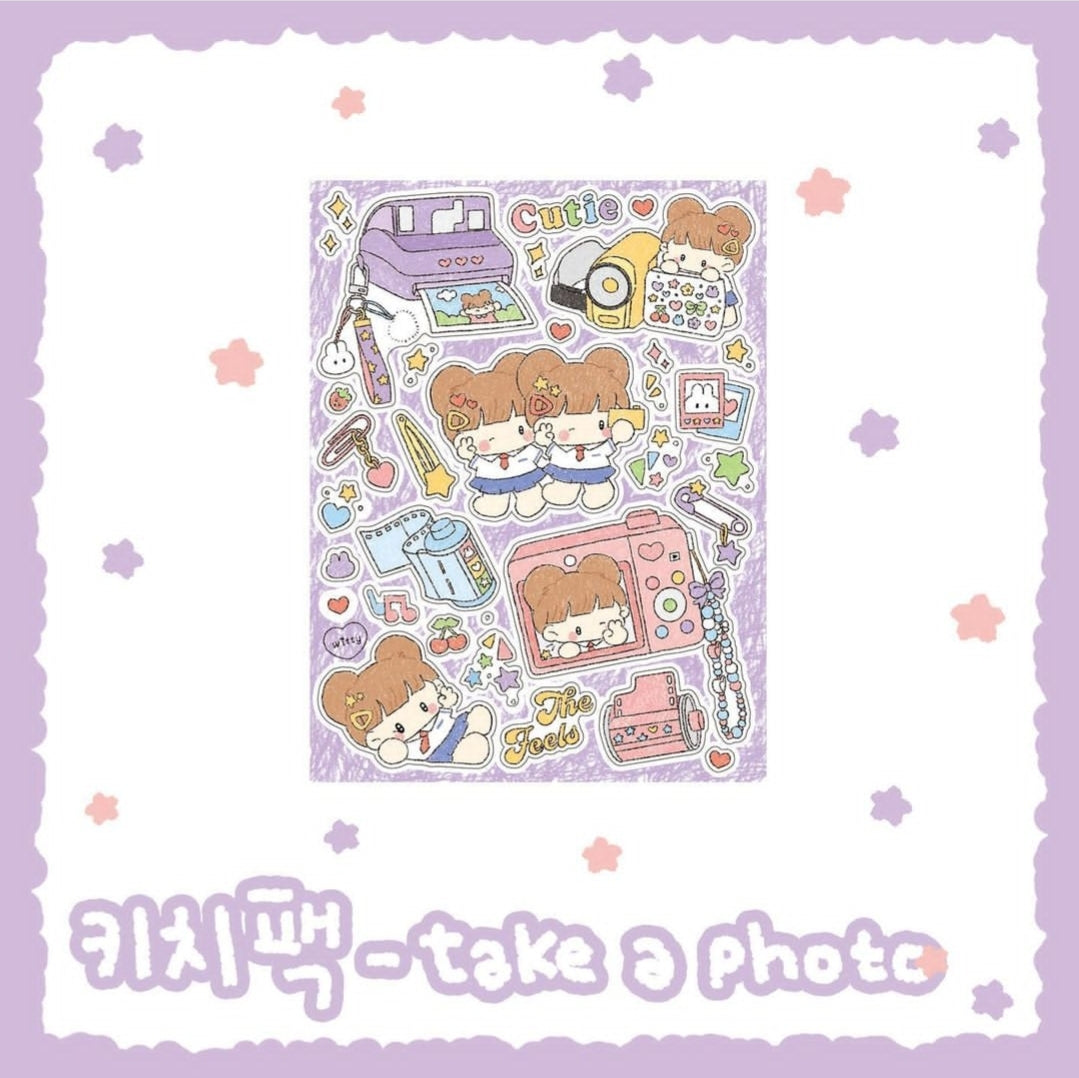 Cotton Danchoo Take A Photo Kitsch Themed Sticker