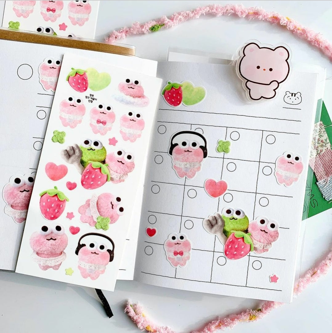 Pink Rue Pink Frog Sticker