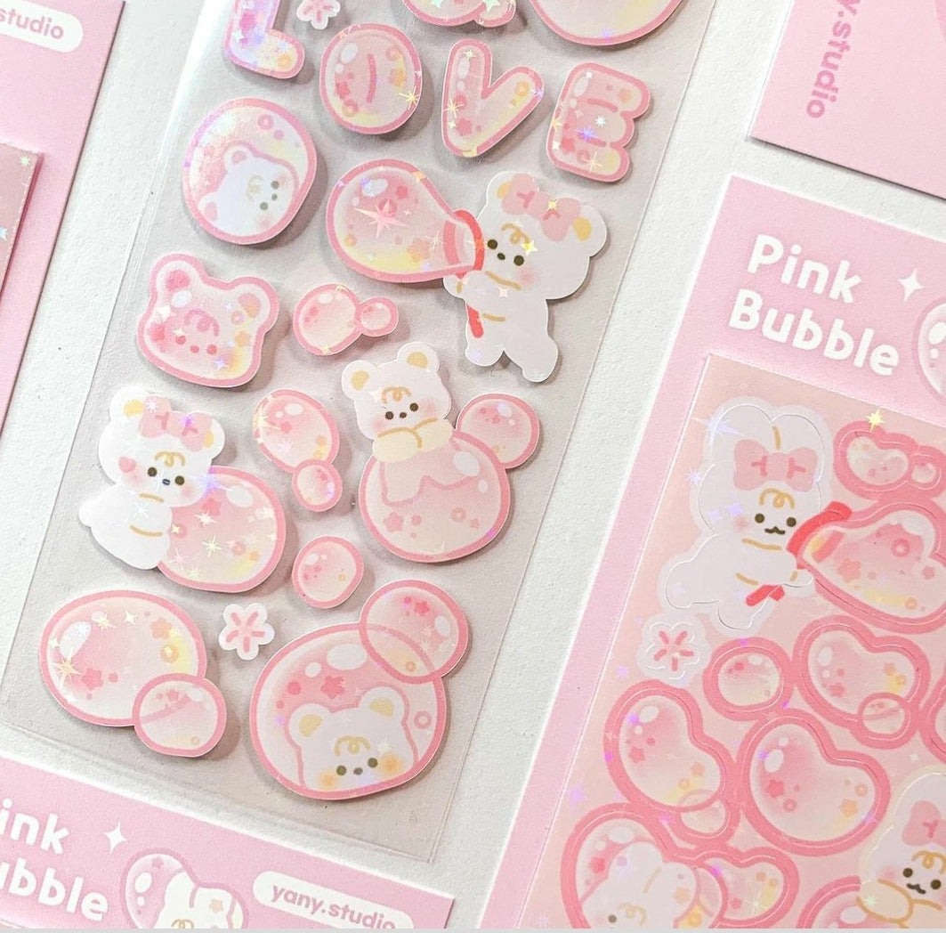 Yanystudio pink bubble sticker