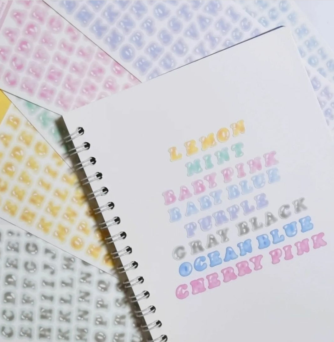 Hipromland jelly alphabet sticker set