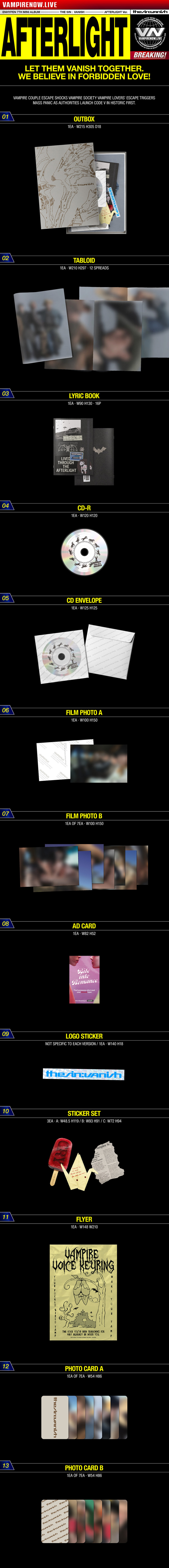 pre-order ENHYPEN - THE SIN : VANISH RANDOM VAR