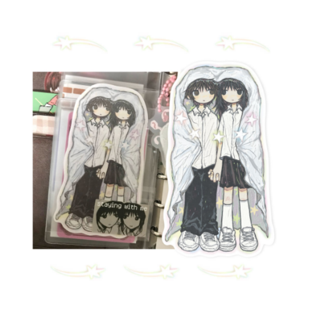 Amustew Stay with me Die-Cut Sticker