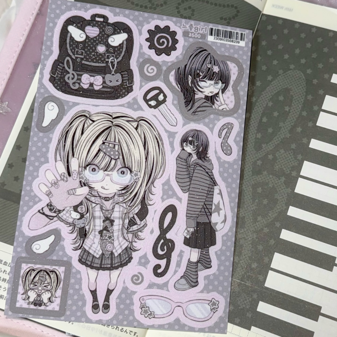 Sine Keem Purple Girl Duo Sticker