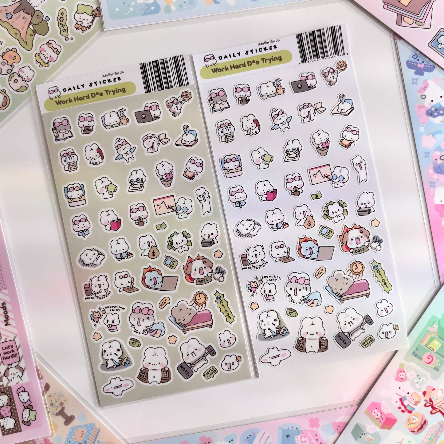 Atelier by Jo Work Hard Die Trying Sticker Sheet