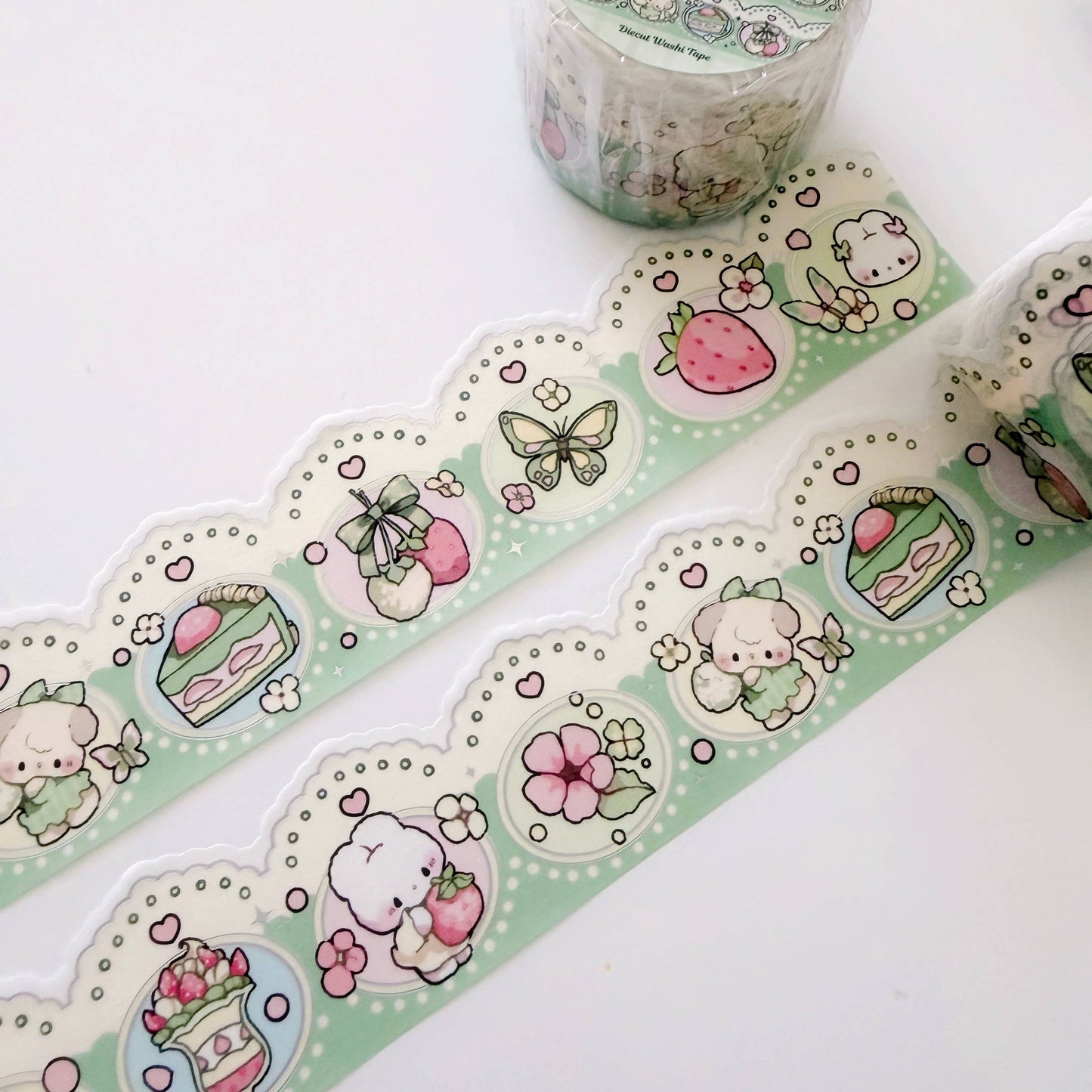 Atelier by Jo Matcha Strawberry Diecut Washi Tape