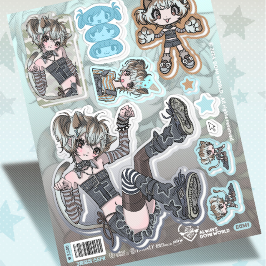 DOMI World Three-Toned Hair Sticker