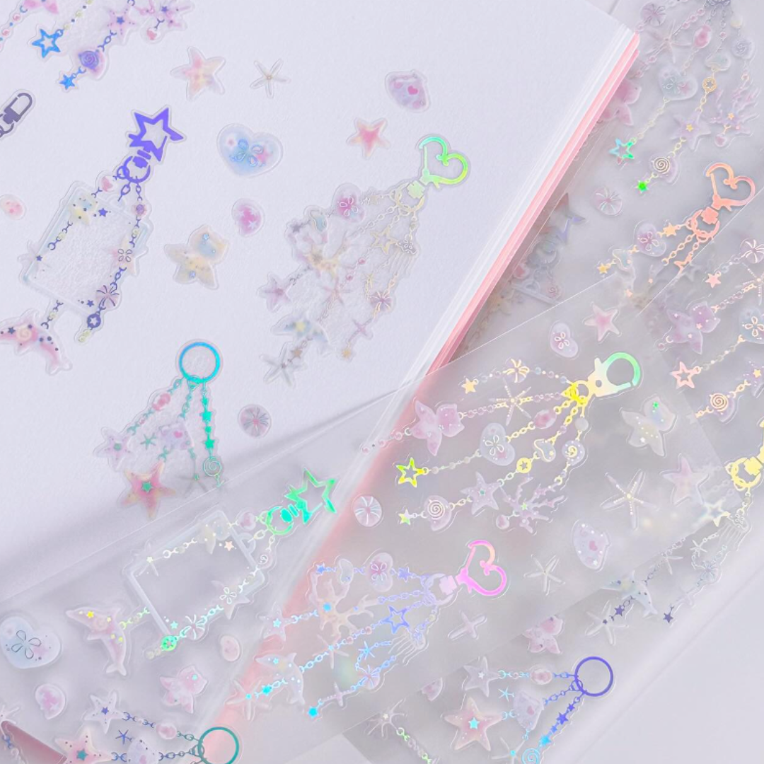 Pearly Button Pure Ocean Bead Frame Sticker