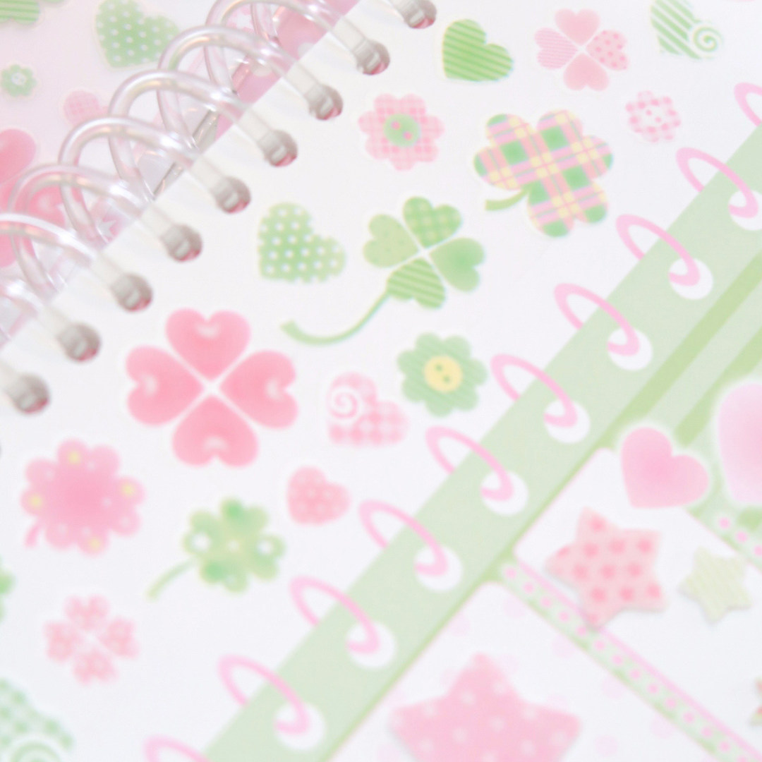Pearly Button Lucky Pop Clover Deco Sticker