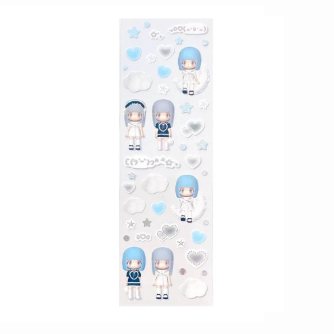 Coral Tree Baby Doll Ver Blue Sticker Sheet