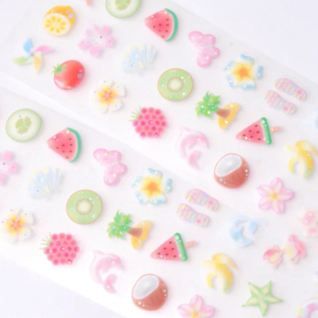 Pearly Button Mini Summer Beats Sticker