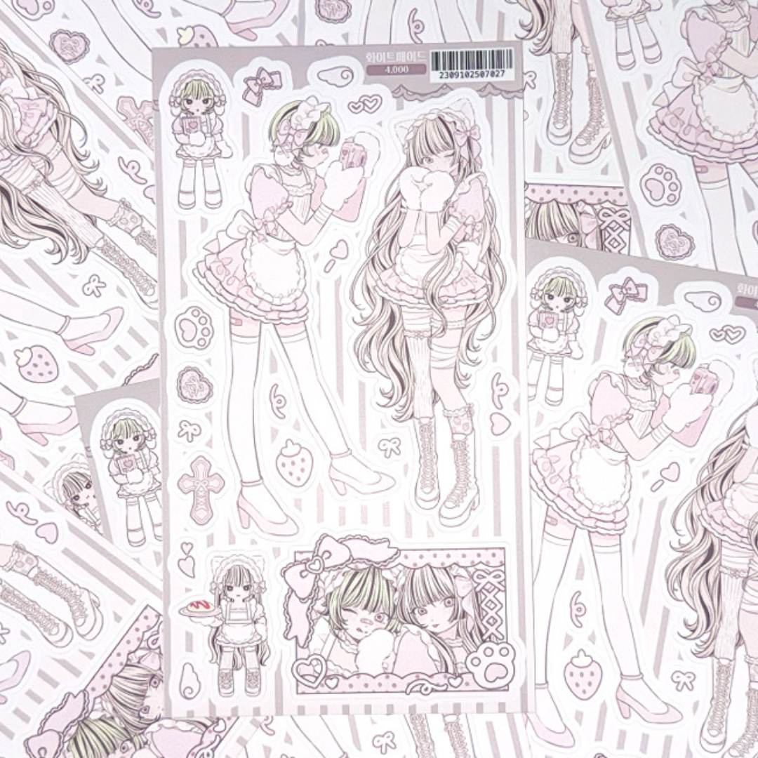 Sine Keem White Maids Sticker