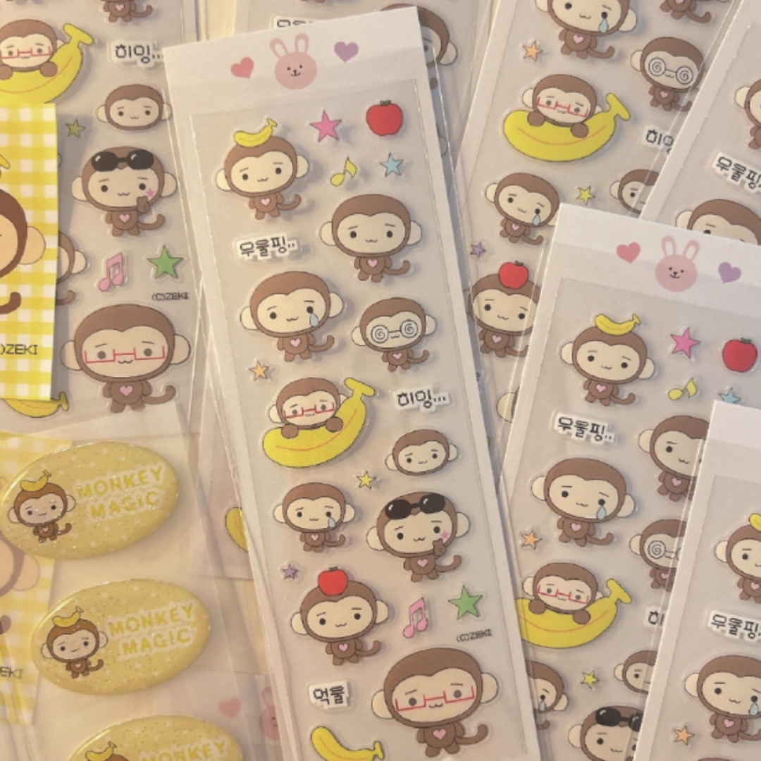 Zeki Bear Lill Monkey Sticker