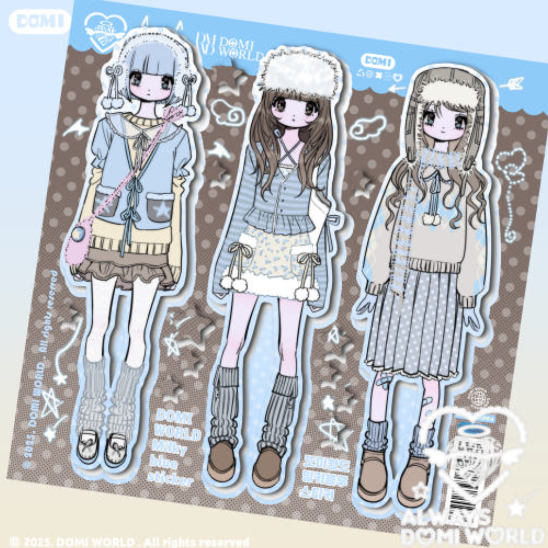 Domi World Milky Blue Sticker