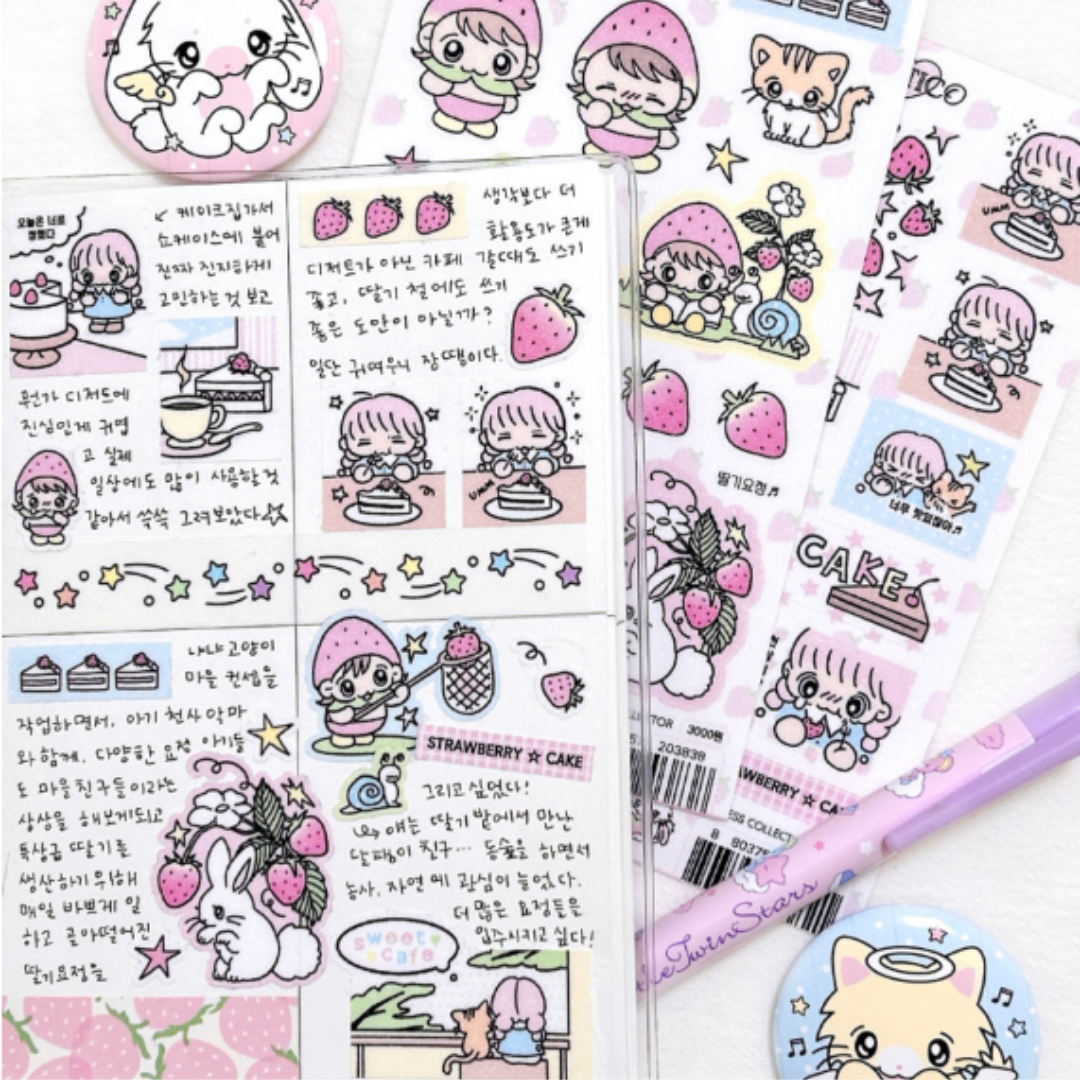 Poetico Strawberry Cake Sticker