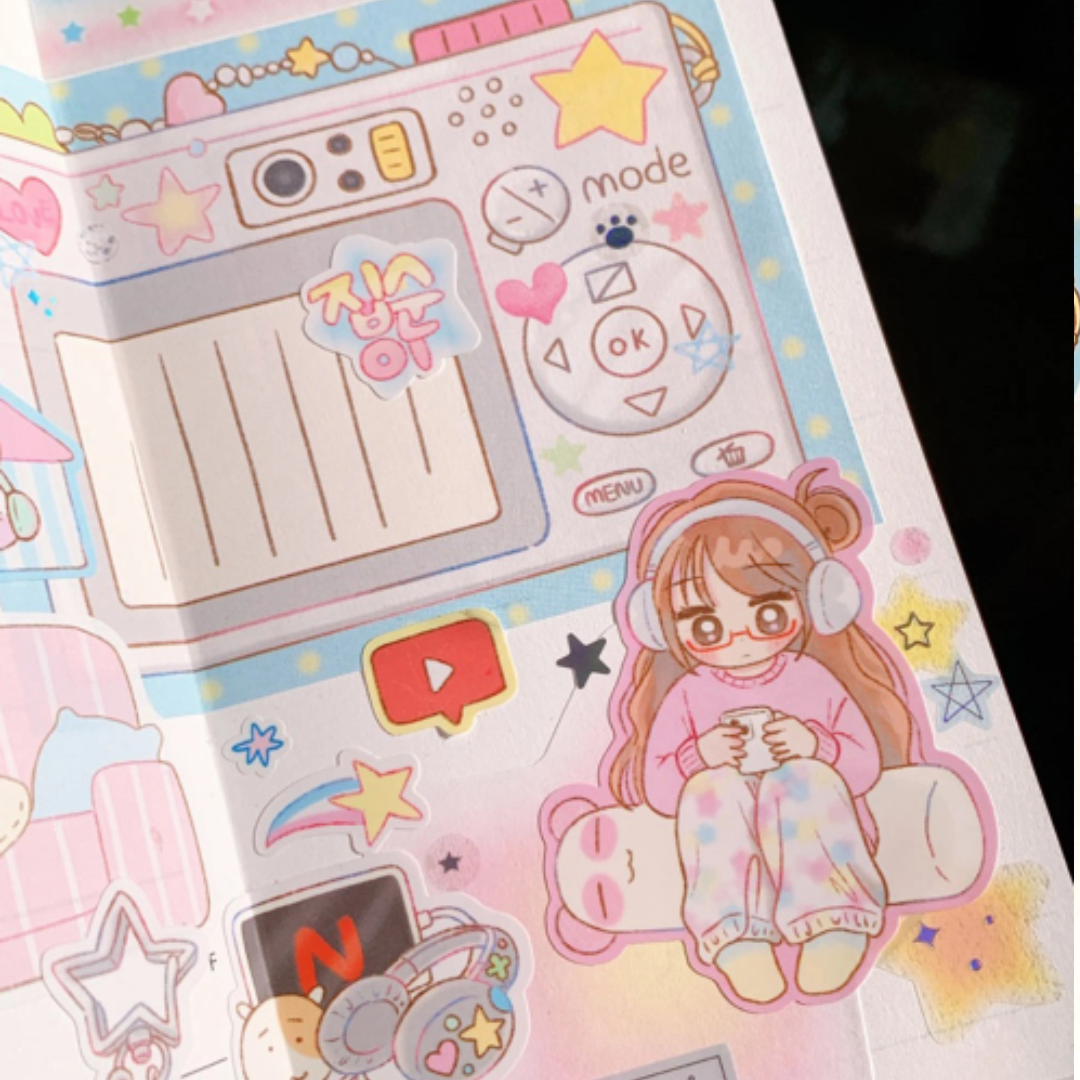 Pink Rue Camera Memo Pad