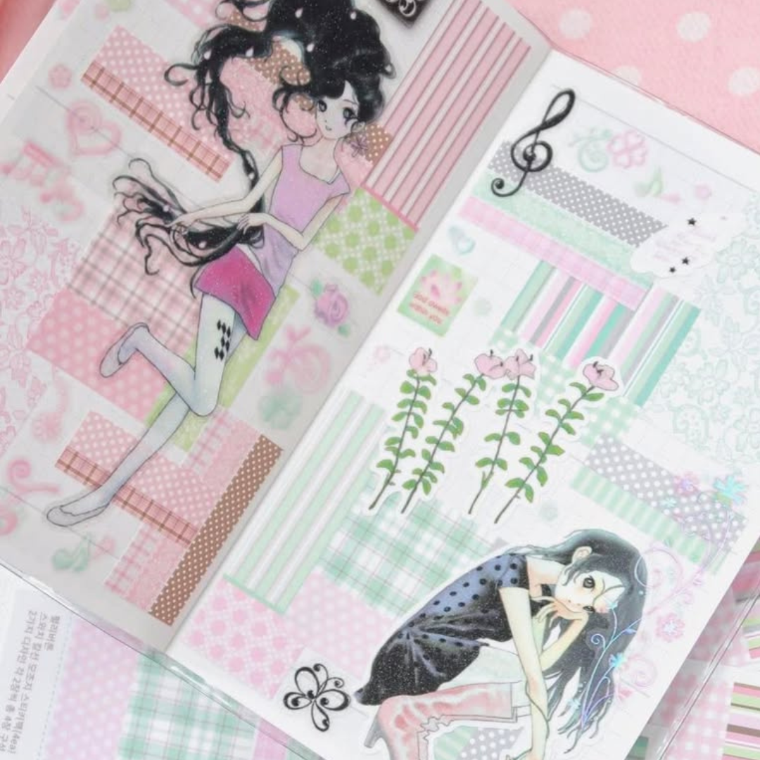 Pearly Button Swatch Die-cut Memo Sticker Set