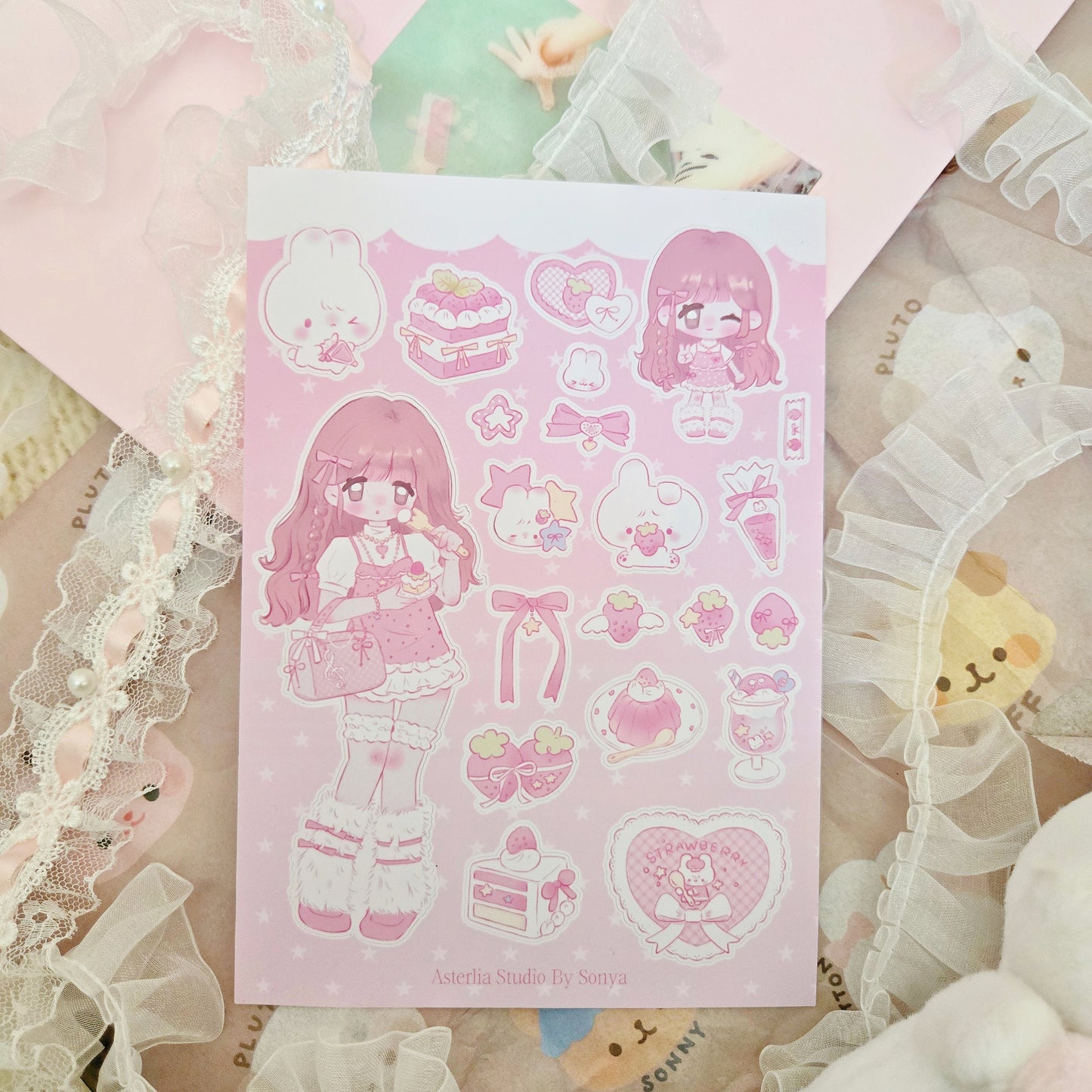 Asterlia Studio Strawberry Luv Sticker