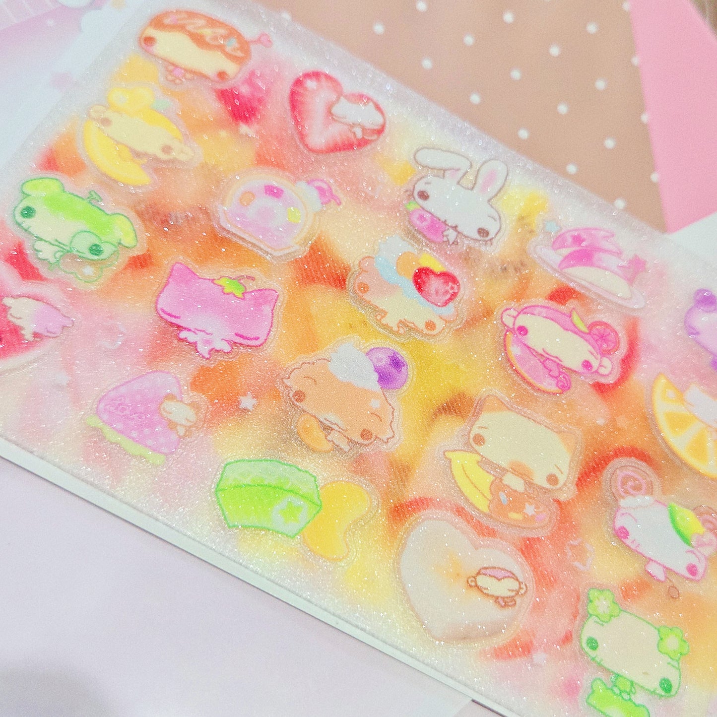 Happy Nyang Day Fruit Animals Sticker