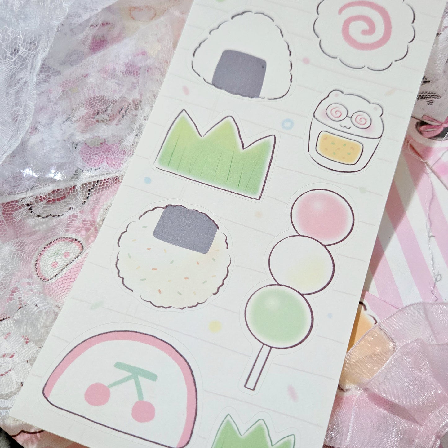 Pink Rue Japanese Food Memo Sticker