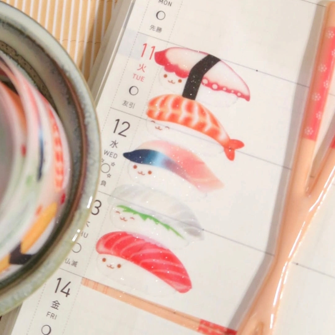 Pearly Button Kawaii Sushi Kisscut Tape