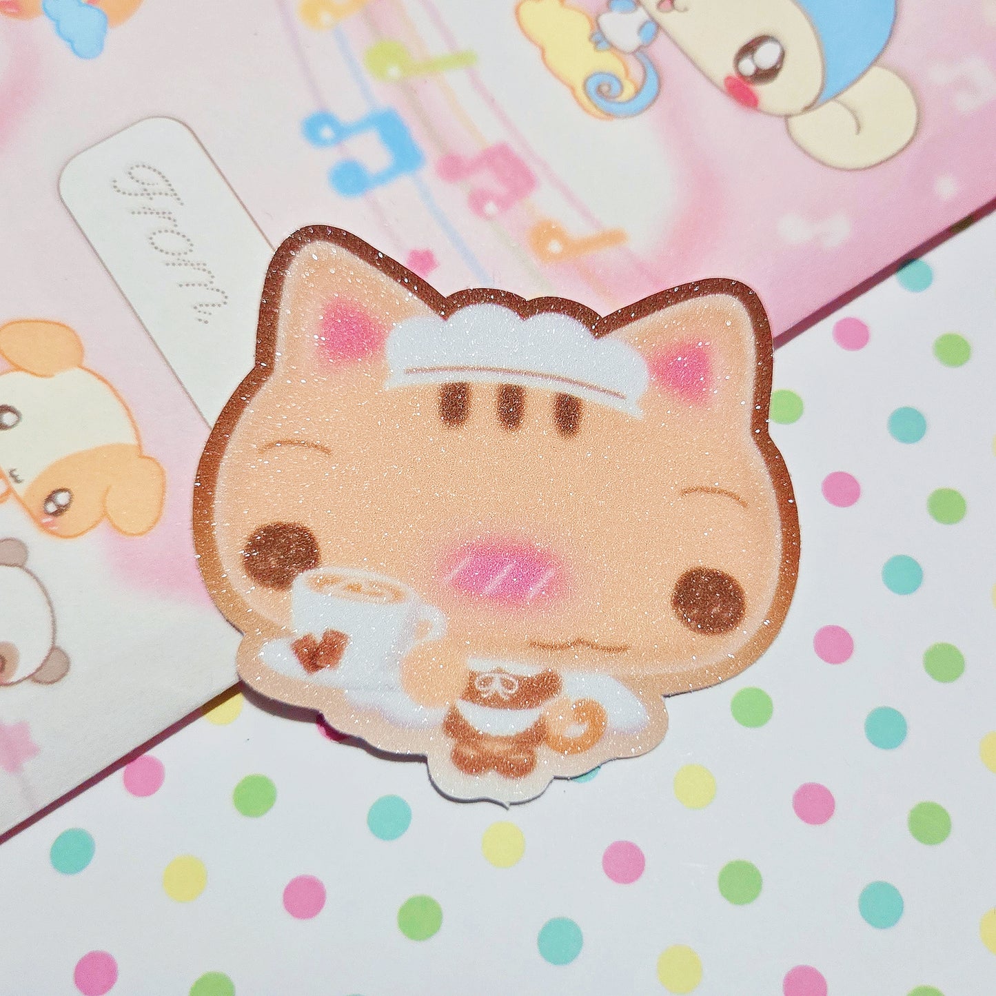 Happy Nyang Day Coffee Cat Maid Die-cut