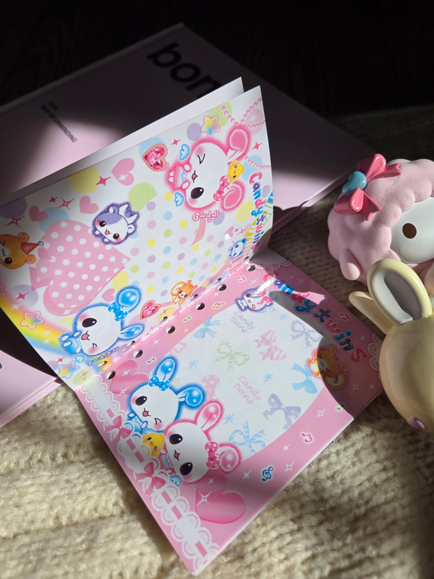 Q-Lia Pink Bunny Reuseable Sticker Book