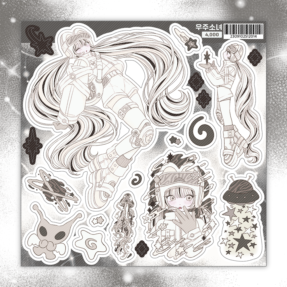 Sine Keem Space Girl Sticker