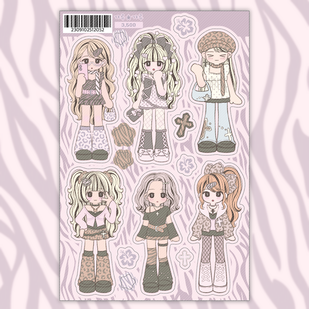 Sine Keem Gyaru OOTD Sticker