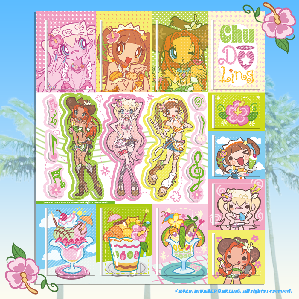 Invader Darling Collab Trio Sticker