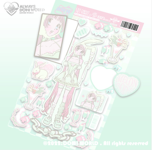 DOMI World Lucky Bunny Sticker Sheet