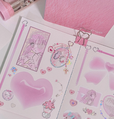 Pearly Button y2k Keyring Frame Sticker sheet