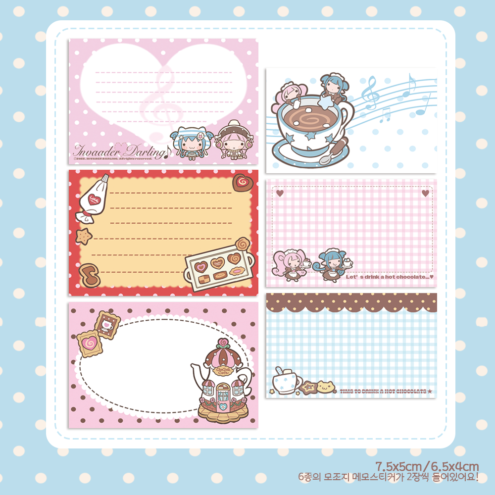 Invader Darling  Coca Mood Memo Sticker Set