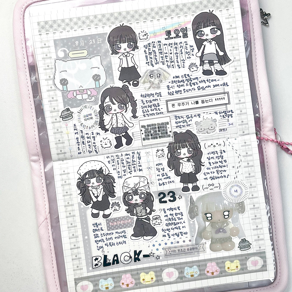 Jalsara Black and white girls Ver. 1 Sticker