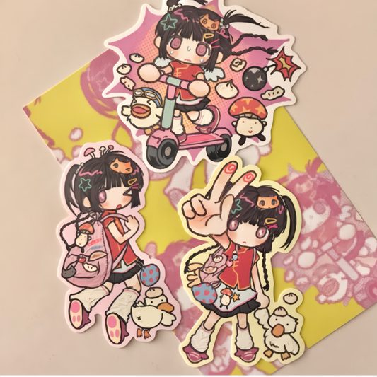 Amustew Warning! Warning! Piece Sticker