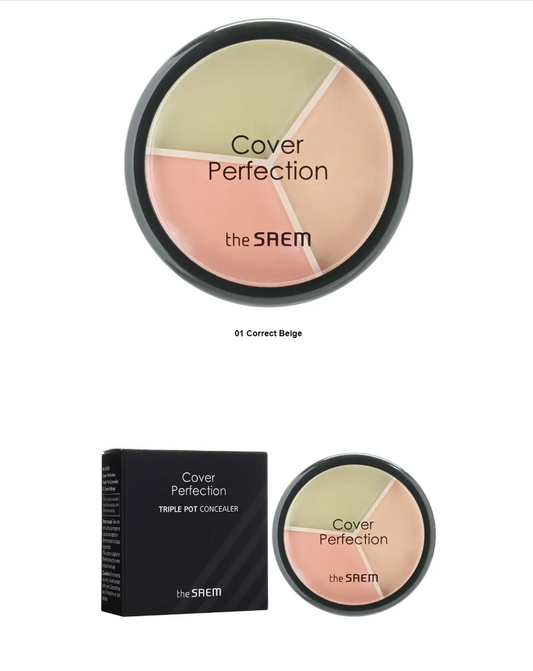 The Saem - Cover Perfection Triple Pot Concealer - 1 var