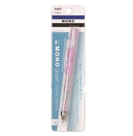 Tomboy Mechanical pencil Sharp Monograph 0.5mm Clear Pink