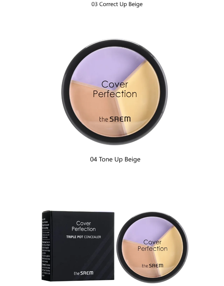 The Saem - Cover Perfection Triple Pot Concealer - 1 var