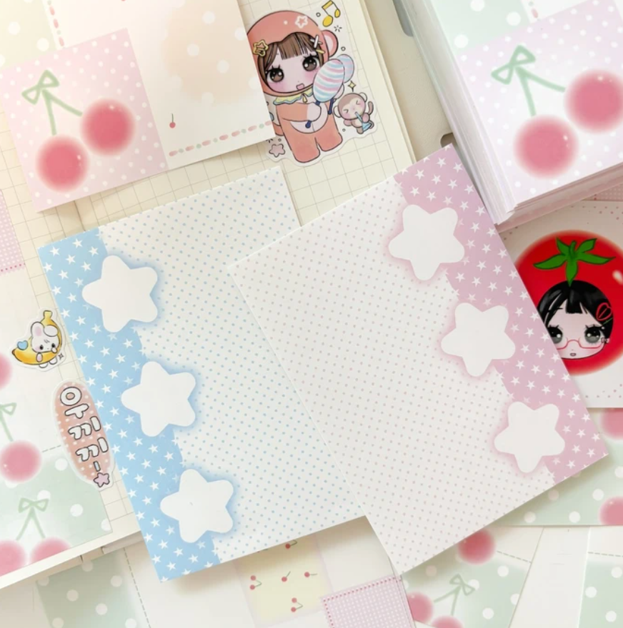 imtokki Cherry Star Imitation Memo Sticker Pack