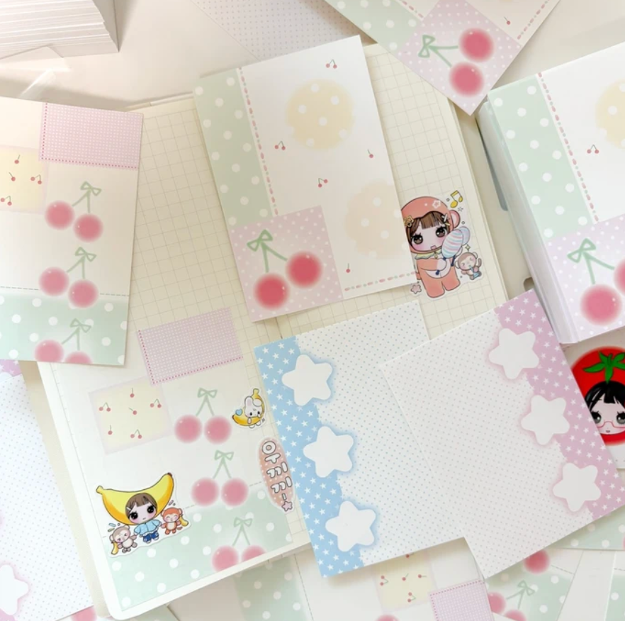 imtokki Cherry Star Imitation Memo Sticker Pack
