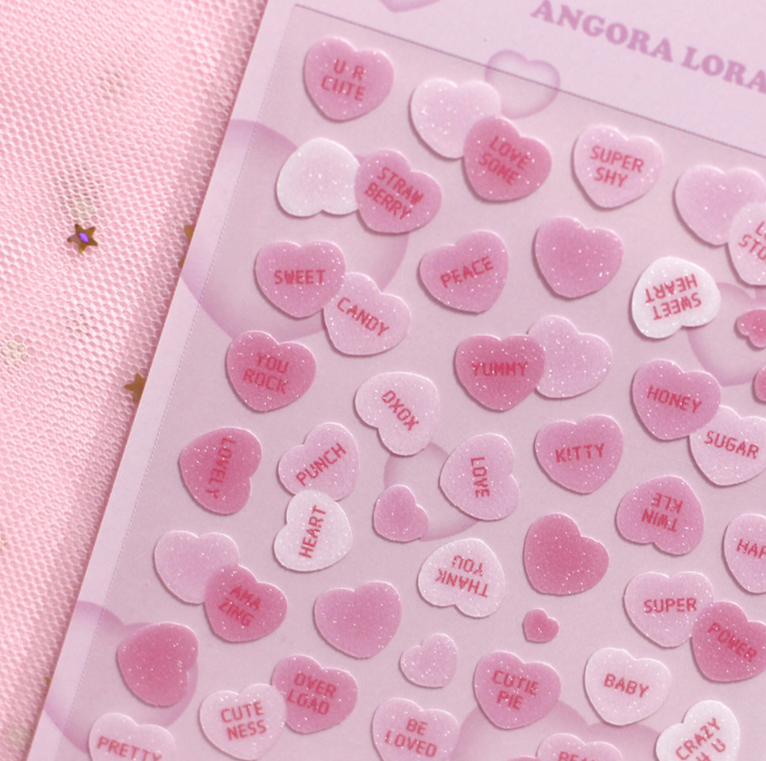 Angora Lora Heart Candy Sticker