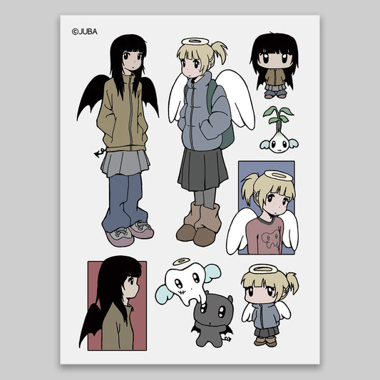 Juba Angel & Devil Twins Sticker